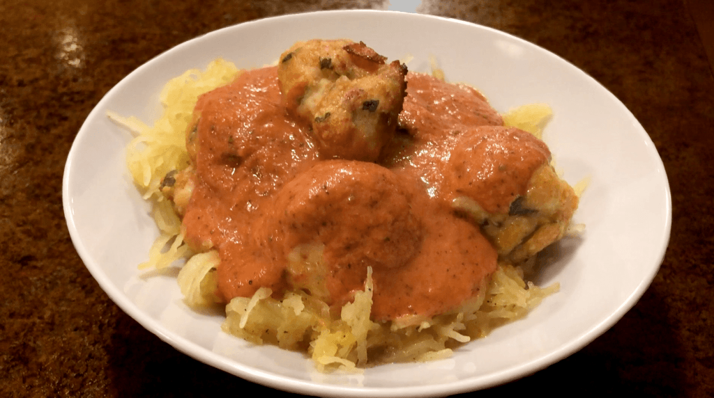 Spaghetti Squash and Chicken Meatballs