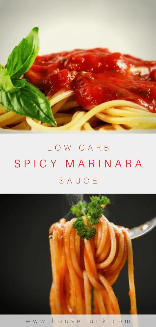 Low Carb Spicy Marinara Recipe Pinterest Pin