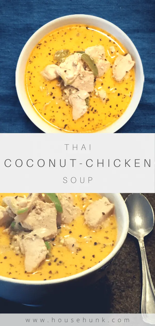 Thai Coconut Chicken Soup Recipe Pinterest Pin