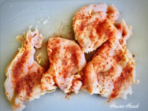 tenderized chicken with seasonings