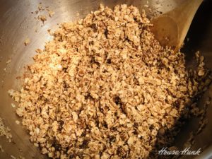 Nut-free Granola Recipe Ingredients in a mixing bowl
