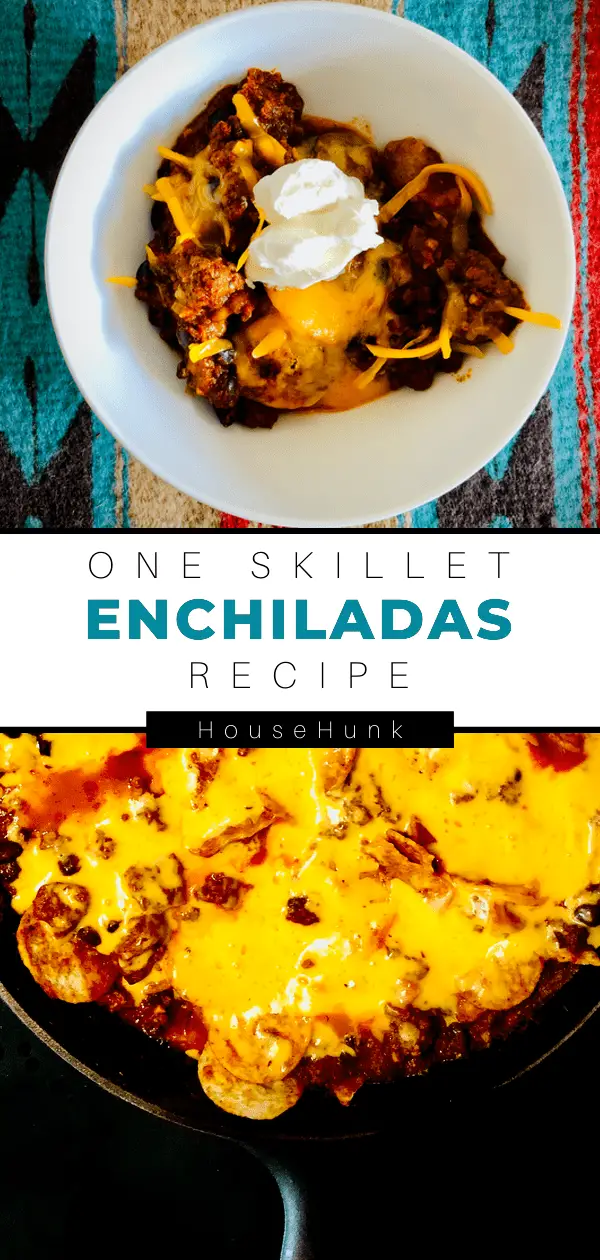 One Skillet Enchiladas Recipe Pinterest Pin