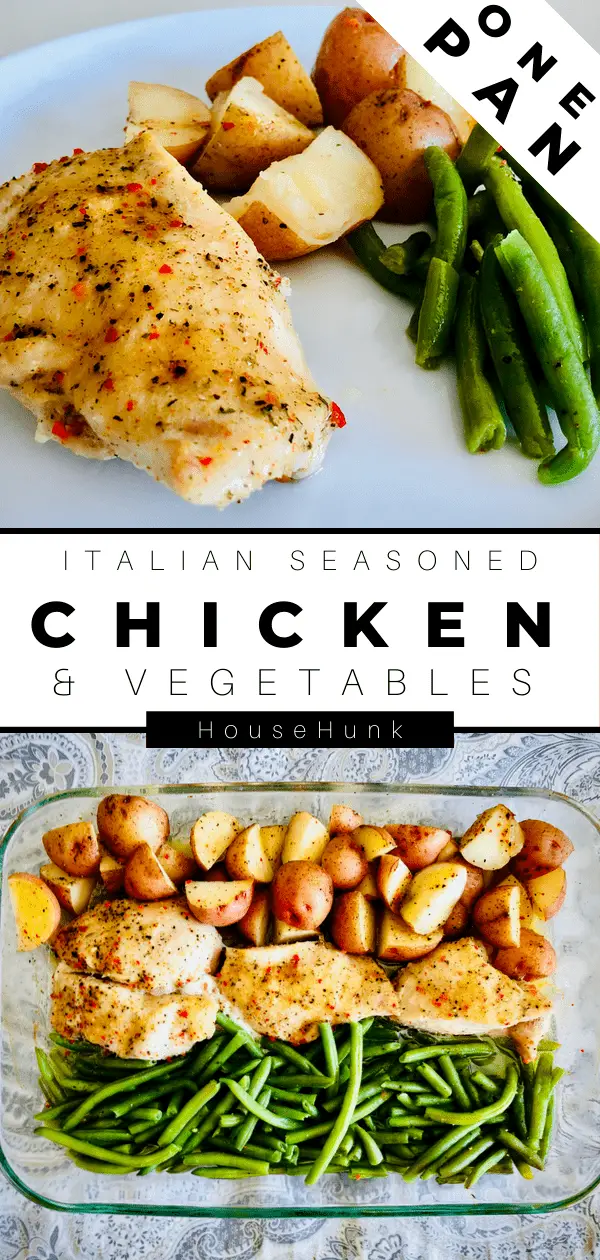 Sheet Pan Italian Seasoned Chicken and Vegetables Pinterest Pin