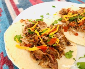pork carnitas tacos on a plate
