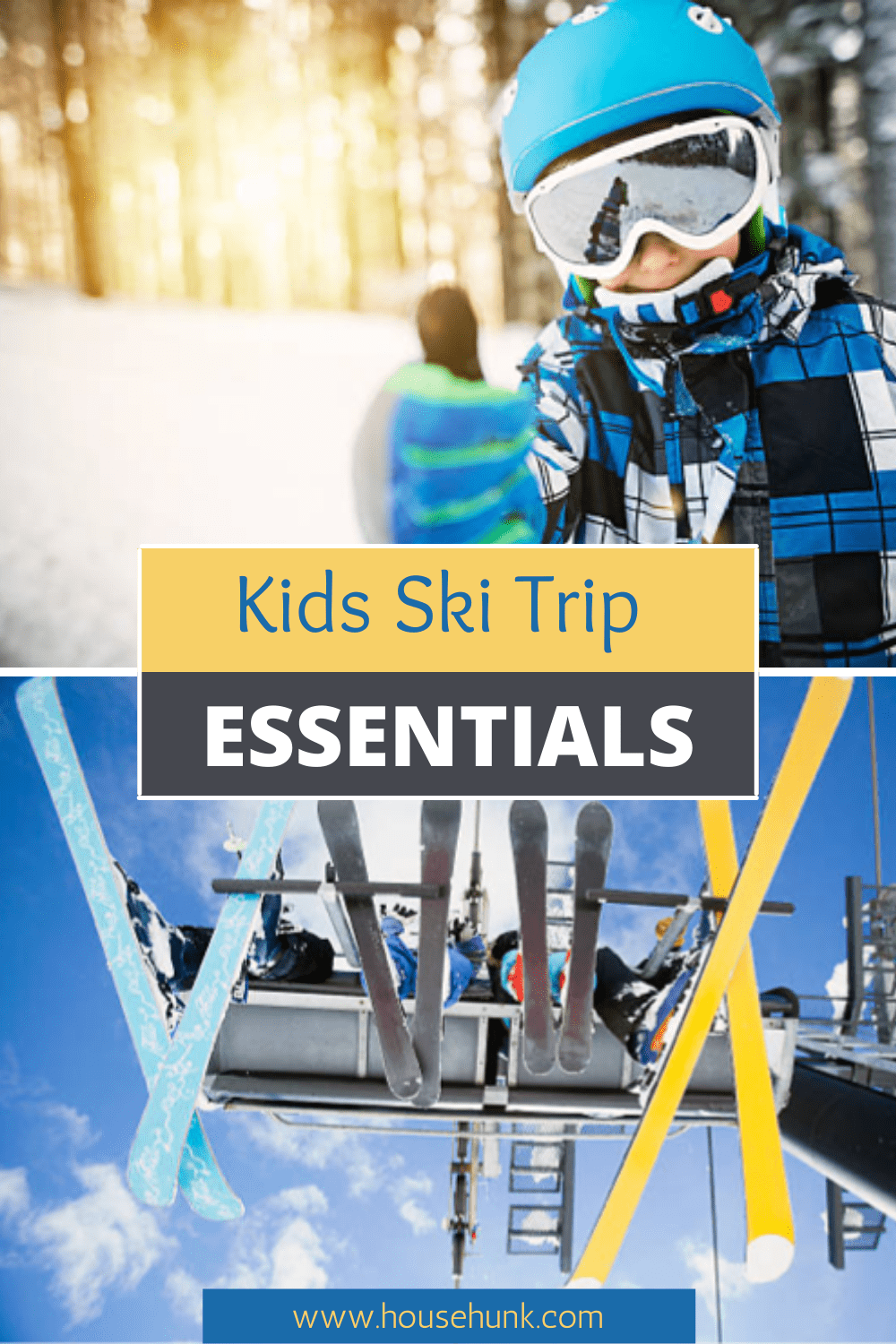 Kids Ski Trip Essentials Pinterest Pin