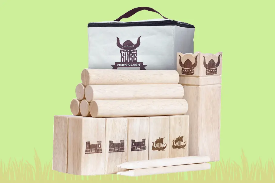 GoSports Kubb Viking Clash Toss Game Set