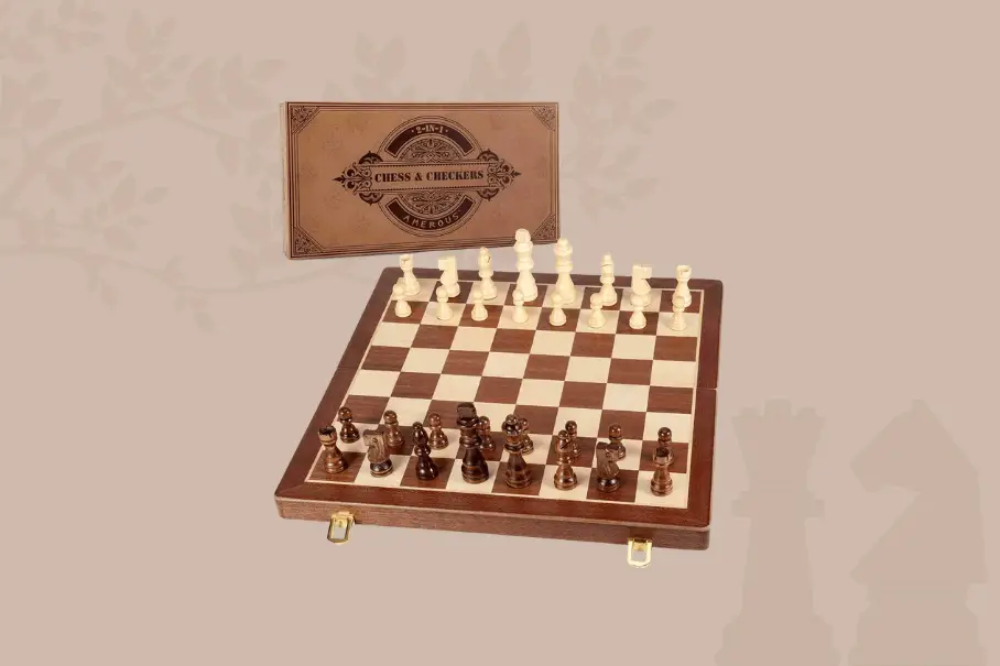 Magnetic Chess and Checkers Set