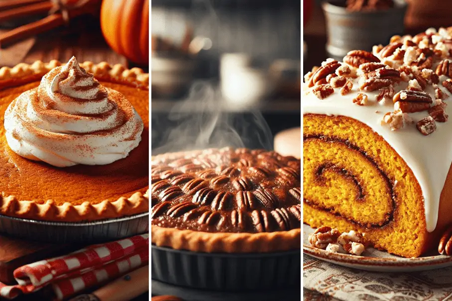 A collage of the best Thanksgiving desserts