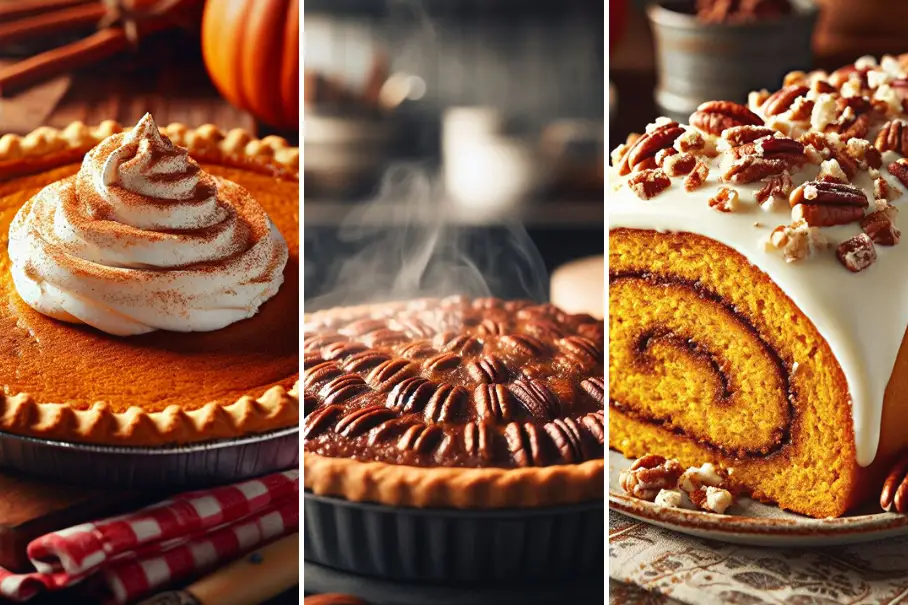 A collage of the best Thanksgiving desserts