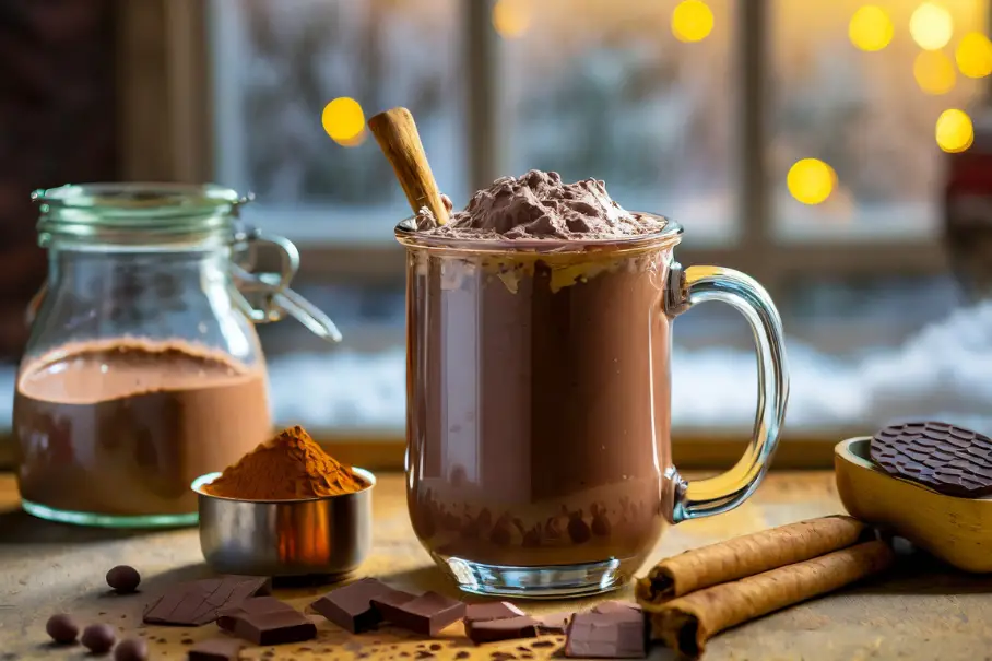 Homemade Brownie Batter Hot Chocolate Mix