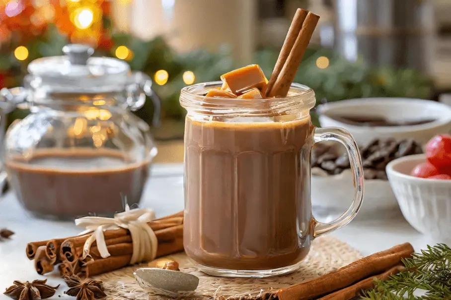 Homemade Caramel Apple Hot Chocolate Mix