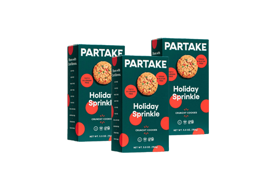 Partake Foods Holiday Sprinkle Cookies